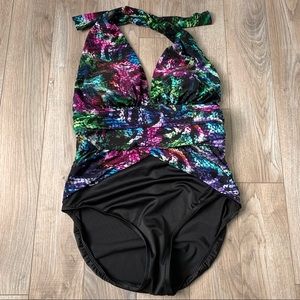 EUC Magicsuit tie halter one piece bathing suit 16